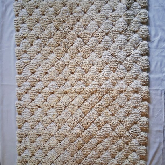 Vintage Rectangular Beige Beni Ouarain Rug - Picture 1 of 10